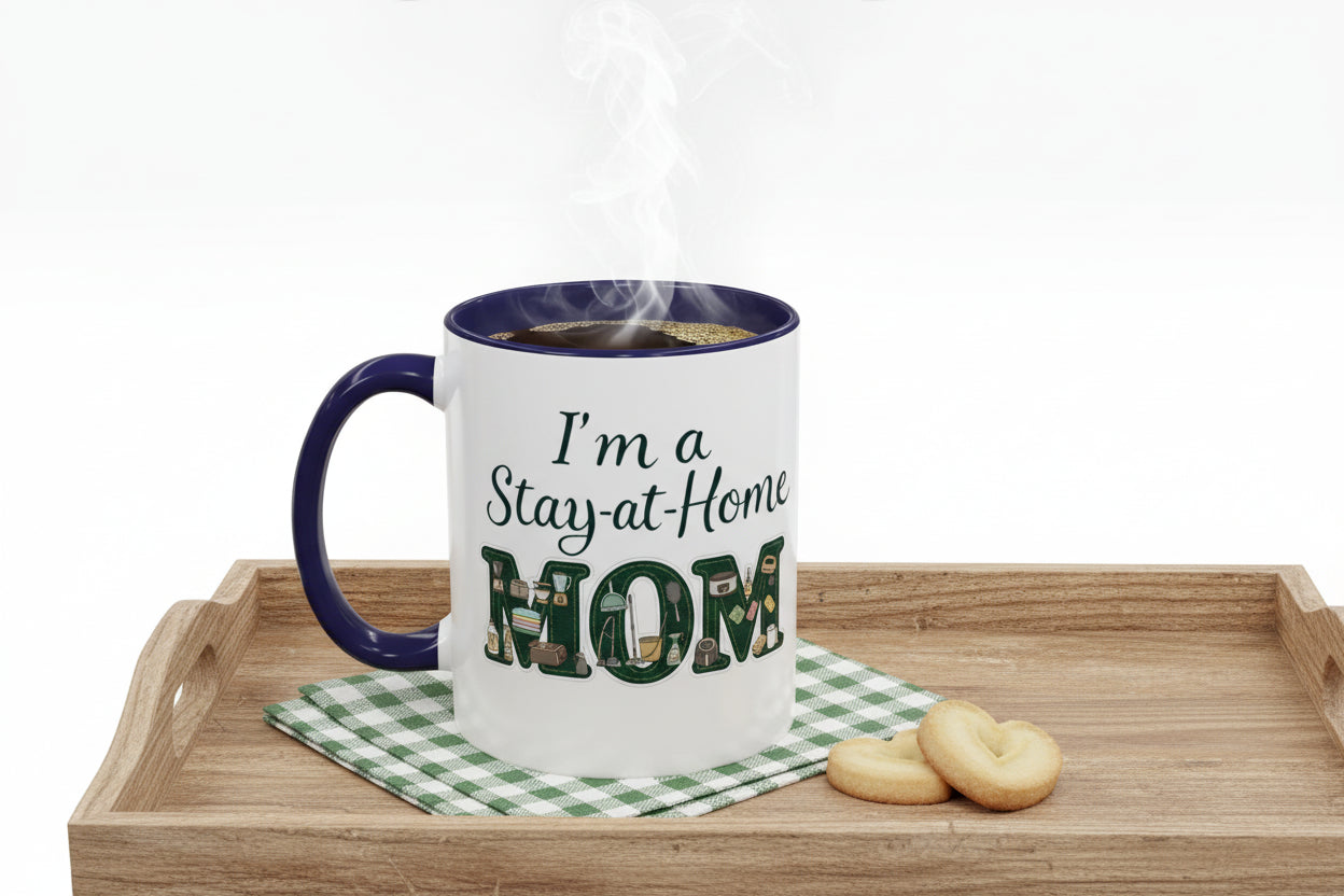 Mama Home Coffee Mug — Inspirational "Praying for My Kids" Accent Mug (11/15oz)