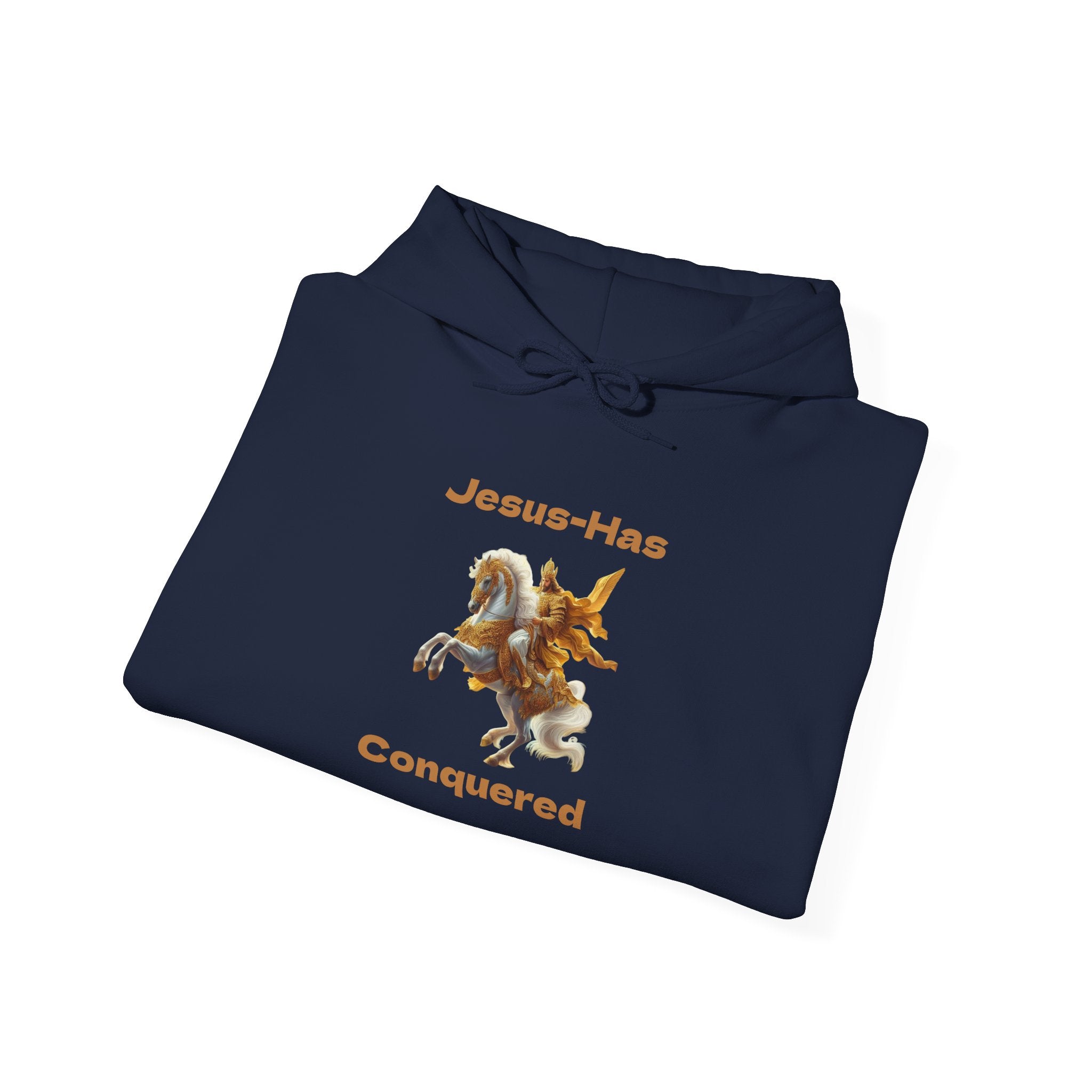 Jesus Has Conquered Hoodie — Christian Faith Graphic Sweatshirt