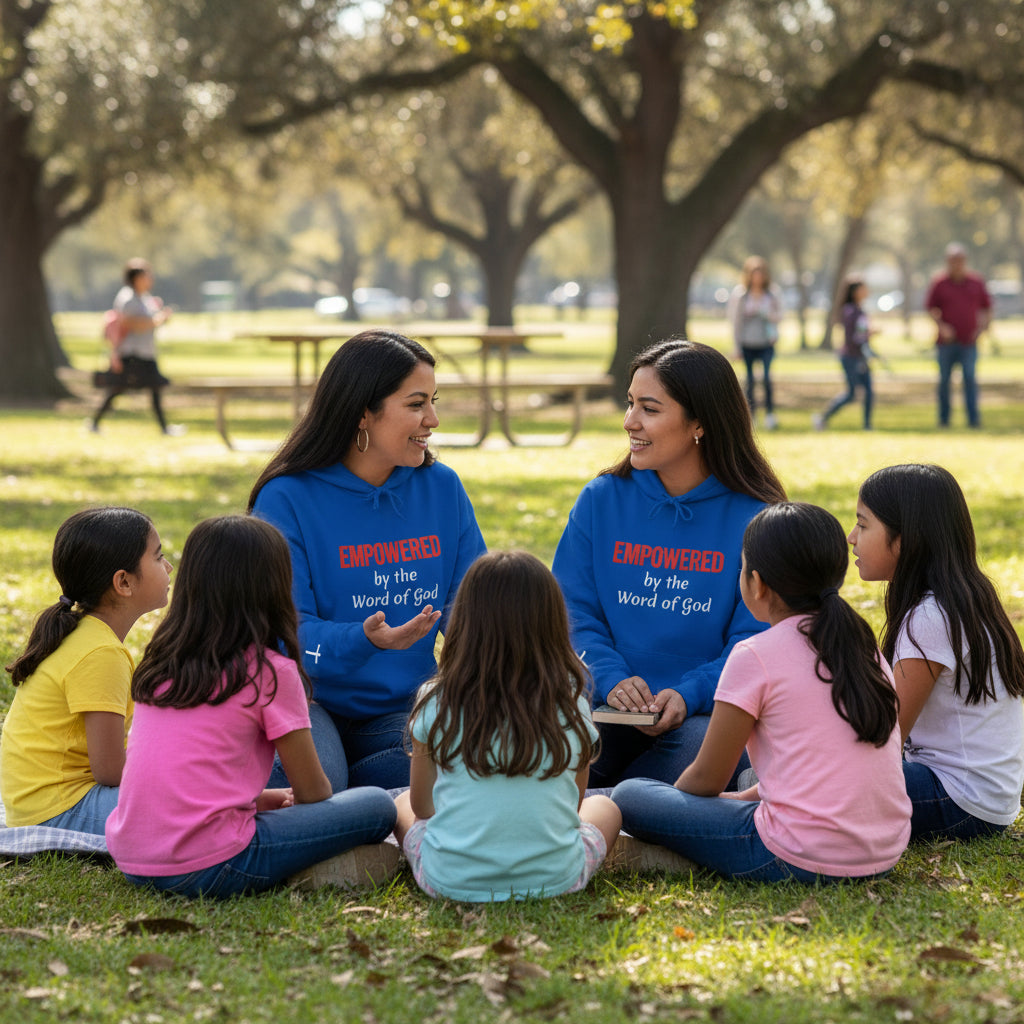 Empowered by the Word of God Hoodie — Christian Faith Inspirational Pullover