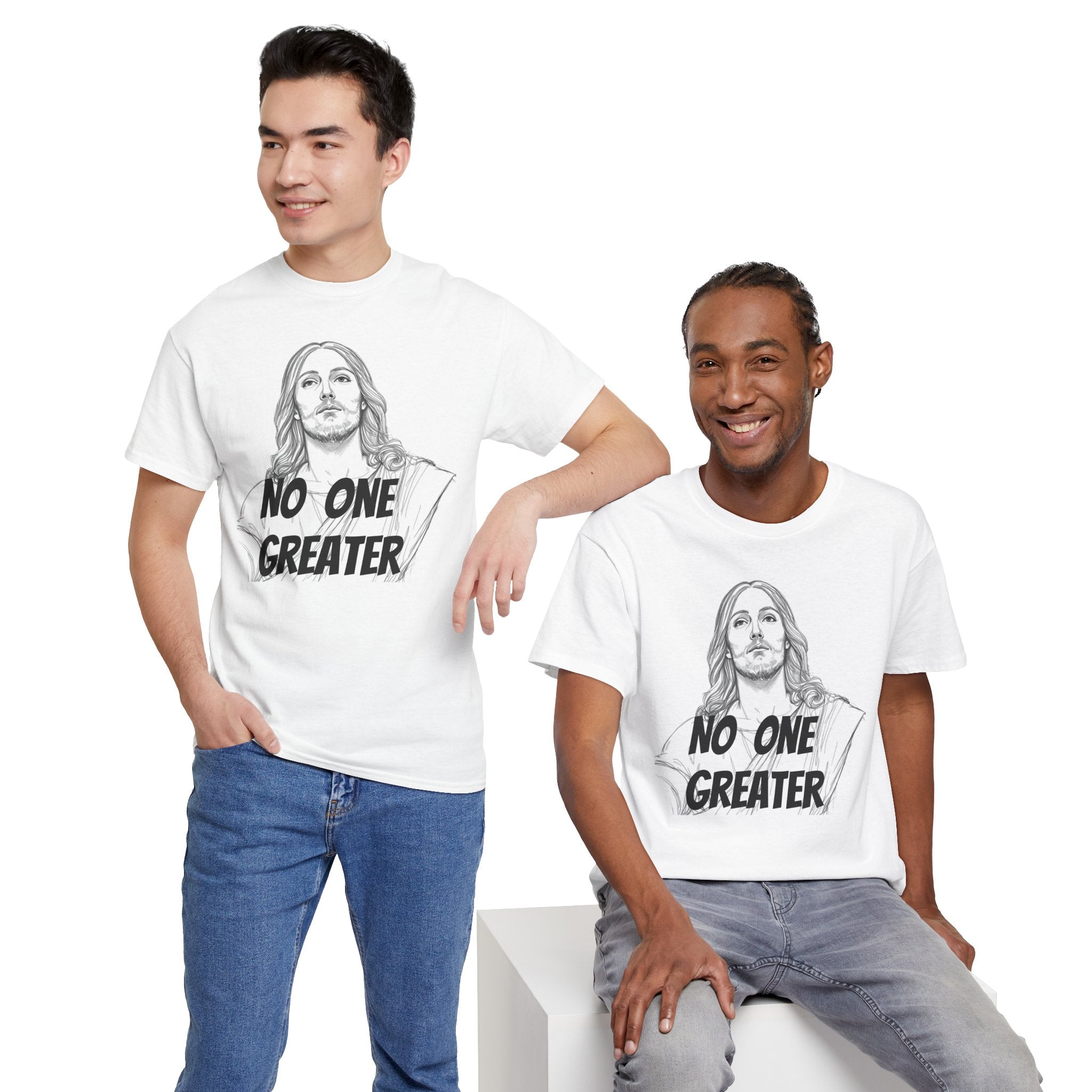 Inspirational Tee - NO ONE GREATER Unisex Heavy Cotton