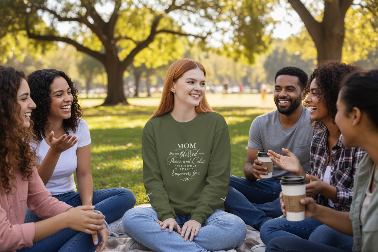 Mom Blessed Prayer Long Sleeve Shirt — Christian Mother's Gift