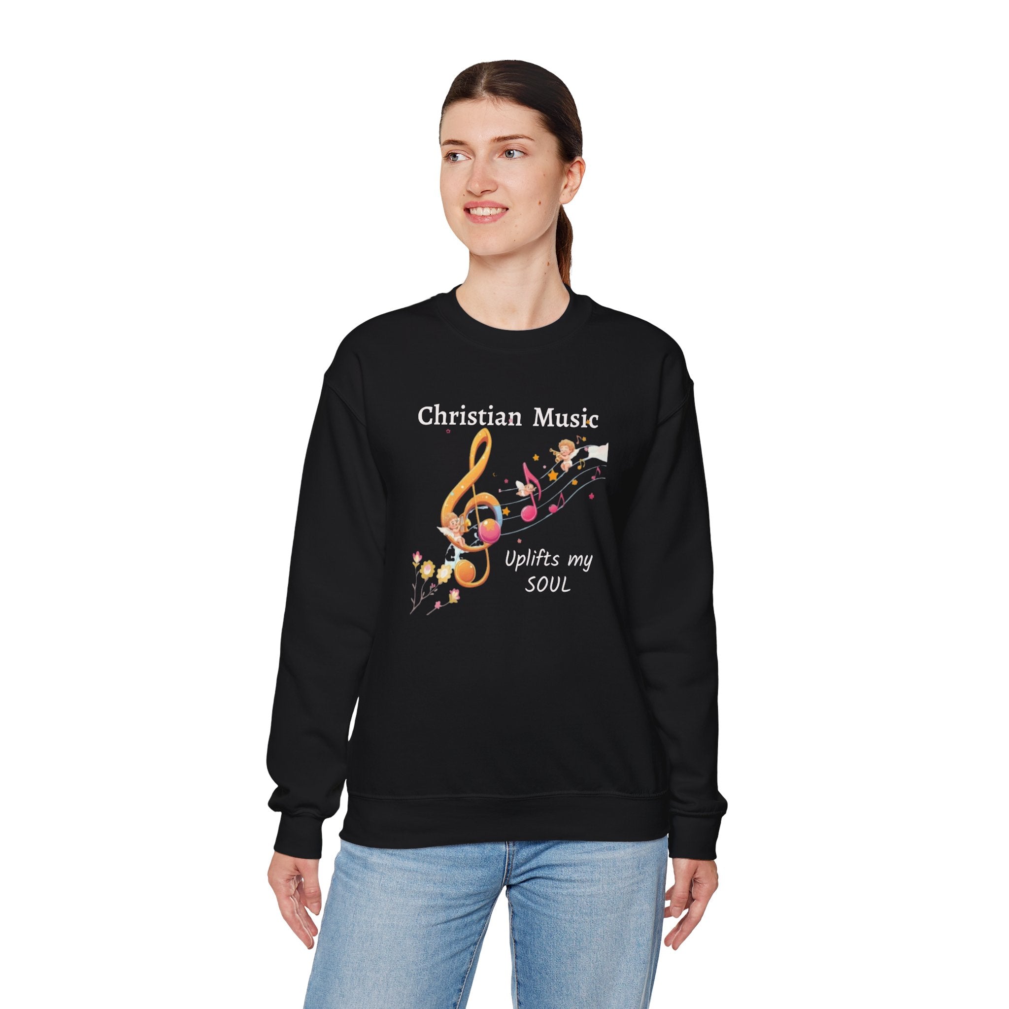 Christian Music Uplifts My Soul Crewneck Sweatshirt