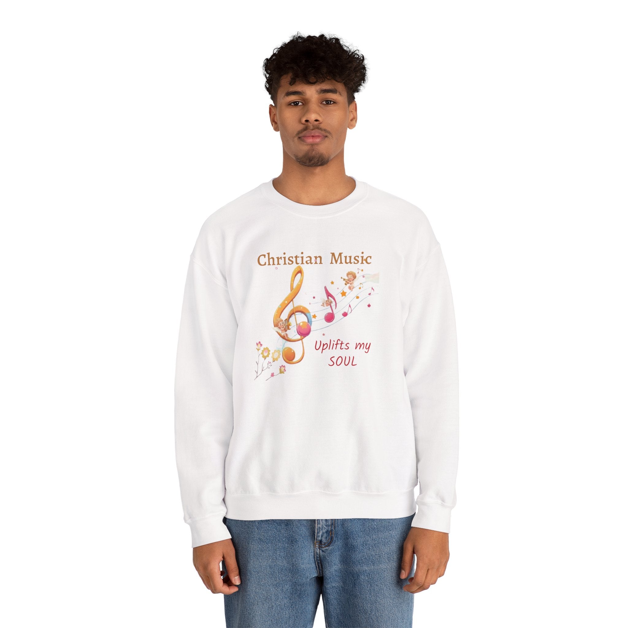 Christian Music Uplifts My Soul Crewneck Sweatshirt