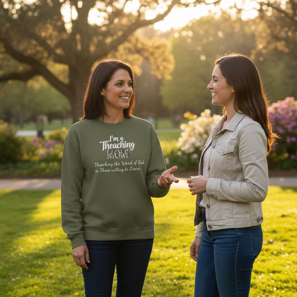 Teaching Mom Sweatshirt — "I'm a Teaching MOM" Christian Faith Crewneck