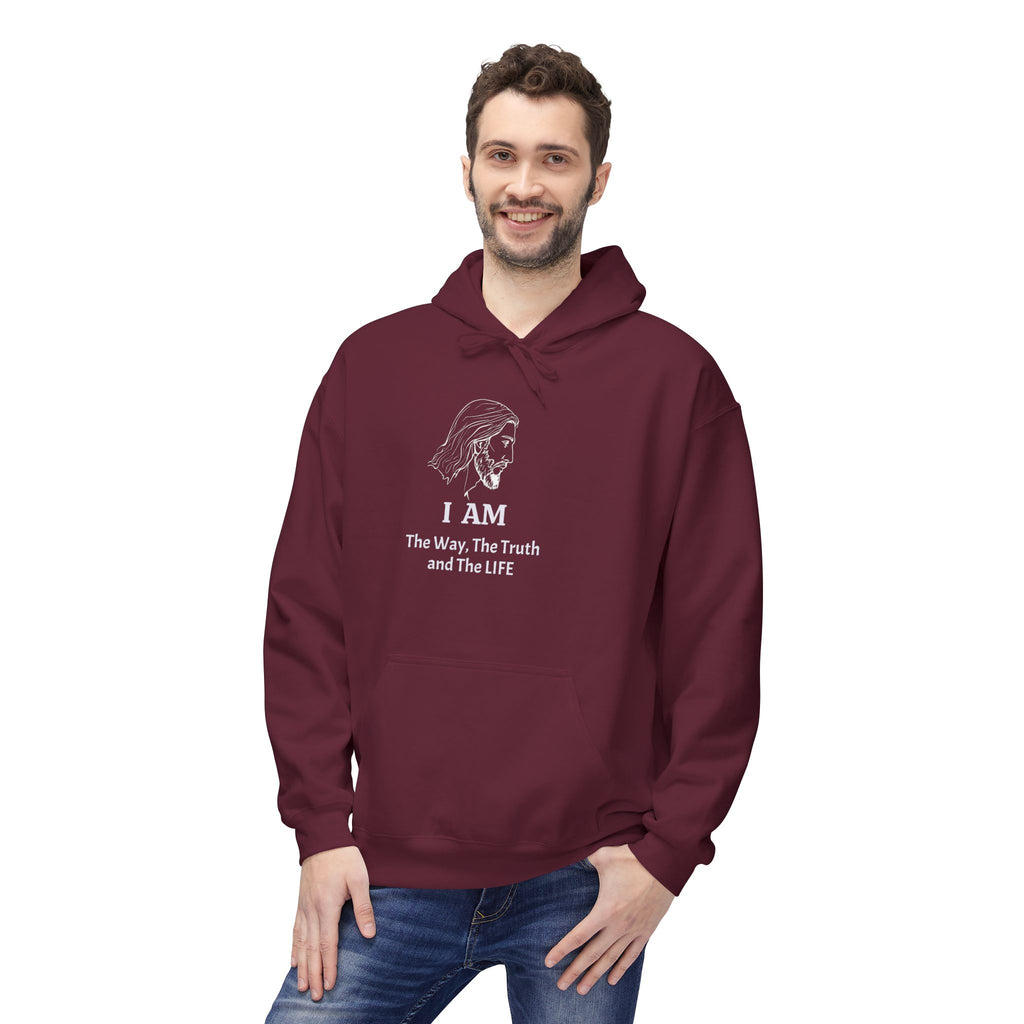 I AM Jesus Hoodie — "I AM The way, The truth and The LIFE" Christian Faith Pullover