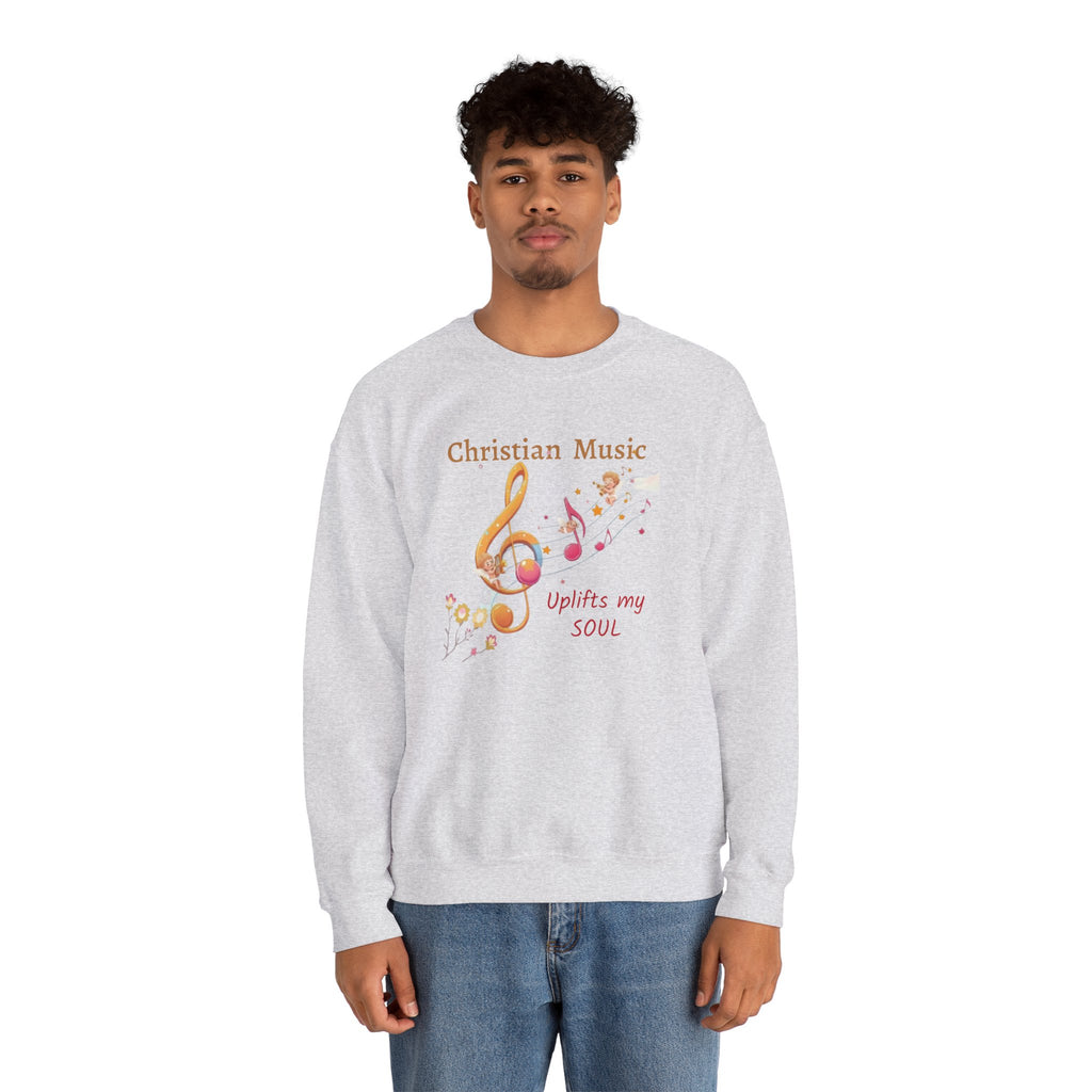 Christian Music Uplifts My Soul Crewneck Sweatshirt
