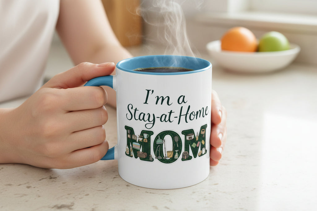 Mama Home Coffee Mug — Inspirational "Praying for My Kids" Accent Mug (11/15oz)