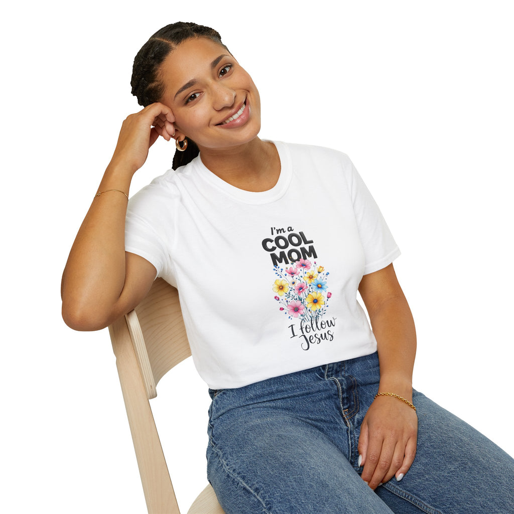 Cool Mom T-Shirt — “I’m a Cool Mom, I Follow Jesus” Christian Mom Tee