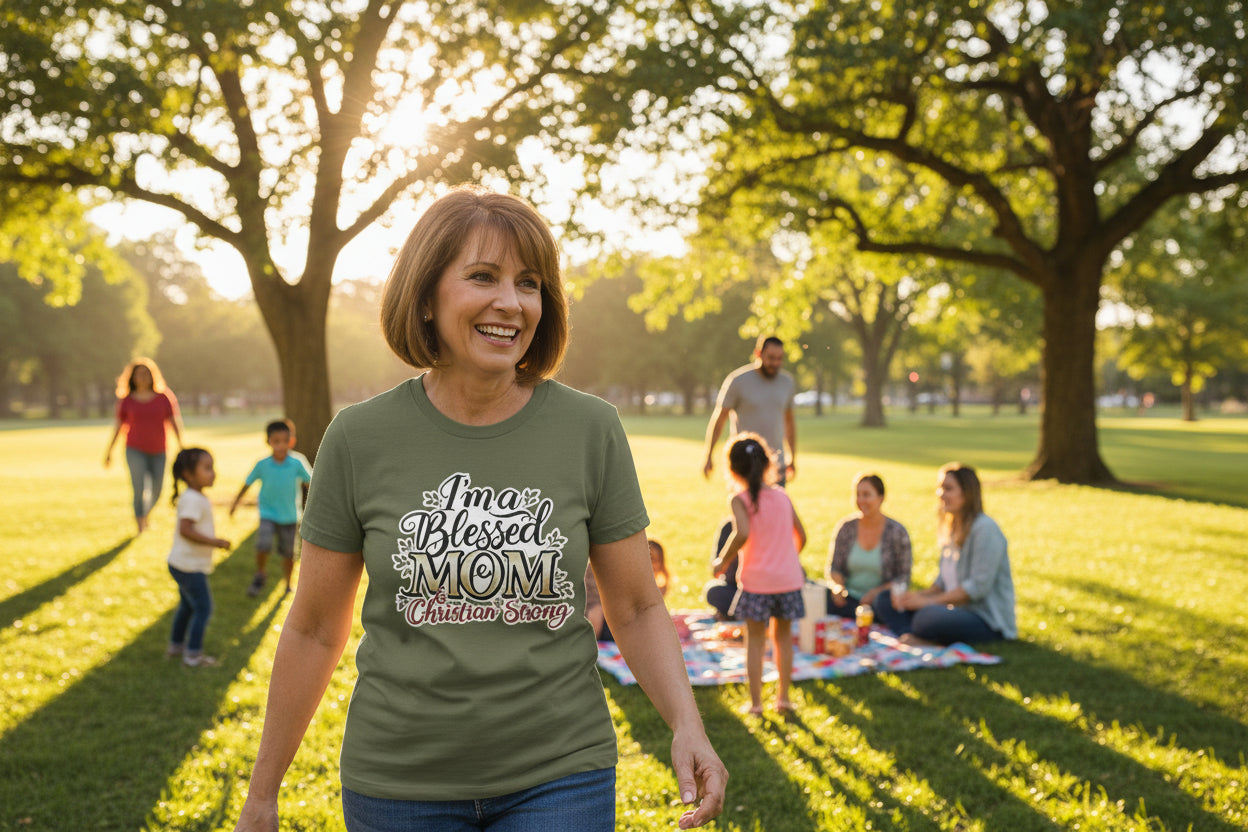 I’m a Blessed Mom Christian T-Shirt — Faith-Based Mother's Day Tee