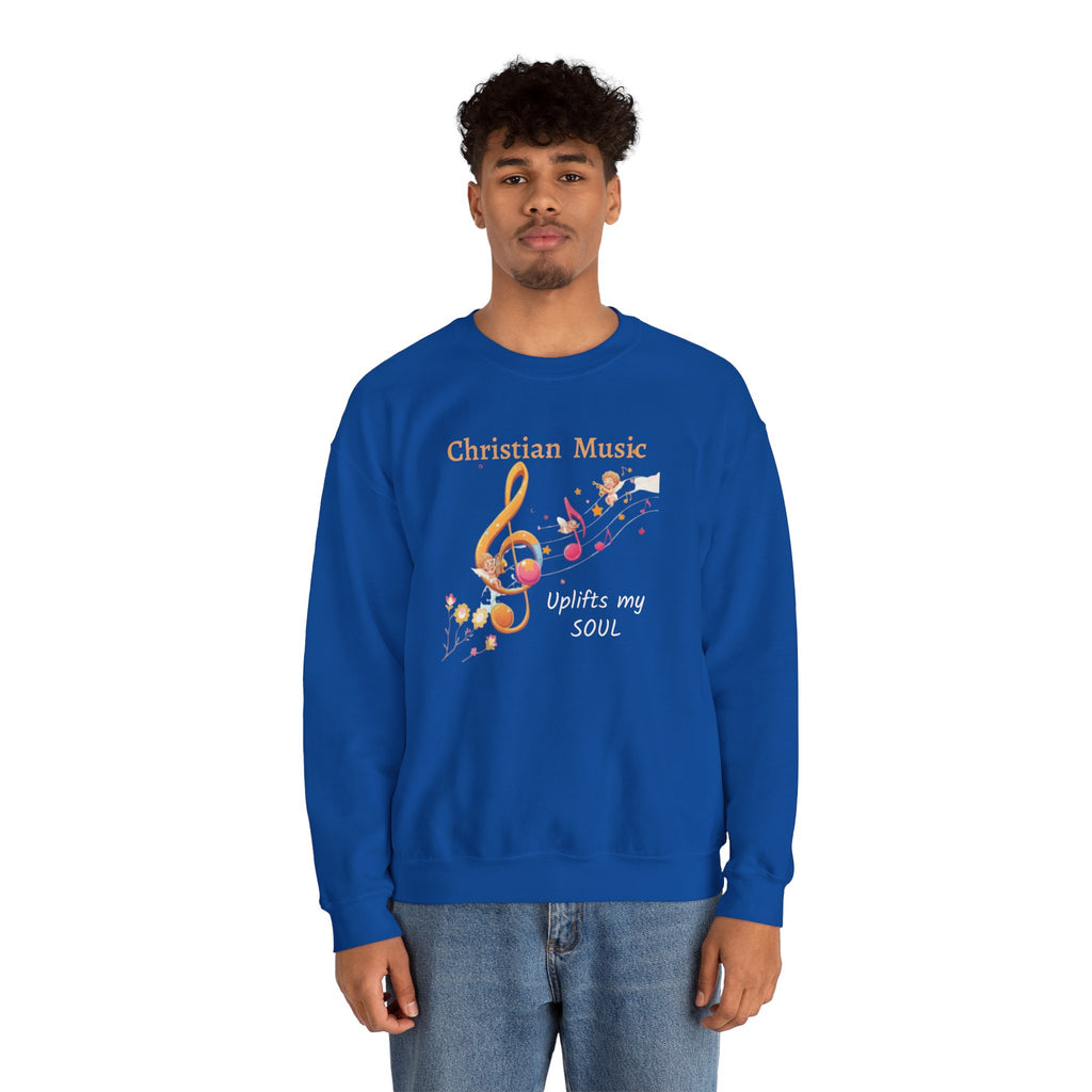 Christian Music Uplifts My Soul Crewneck Sweatshirt
