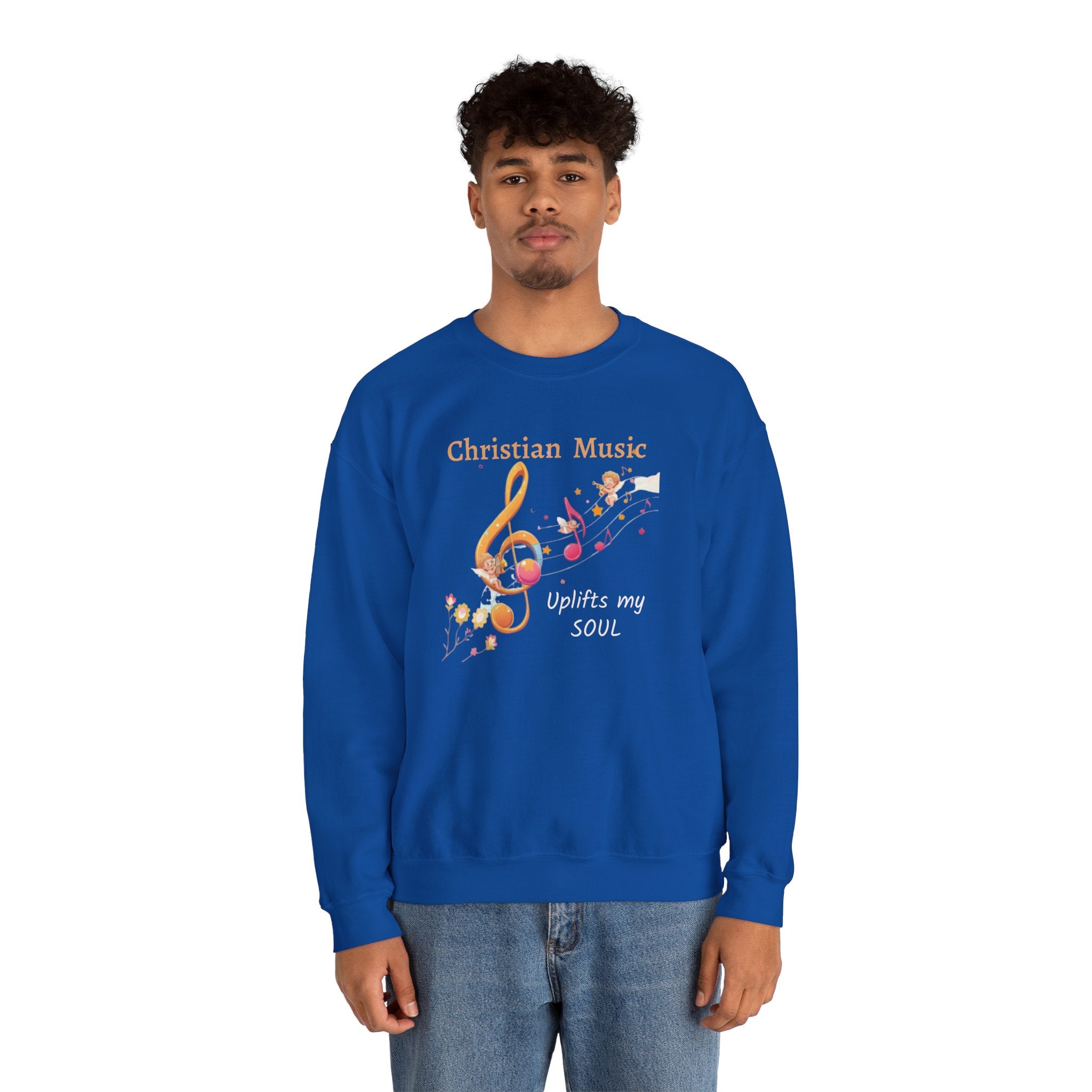 Christian Music Uplifts My Soul Crewneck Sweatshirt