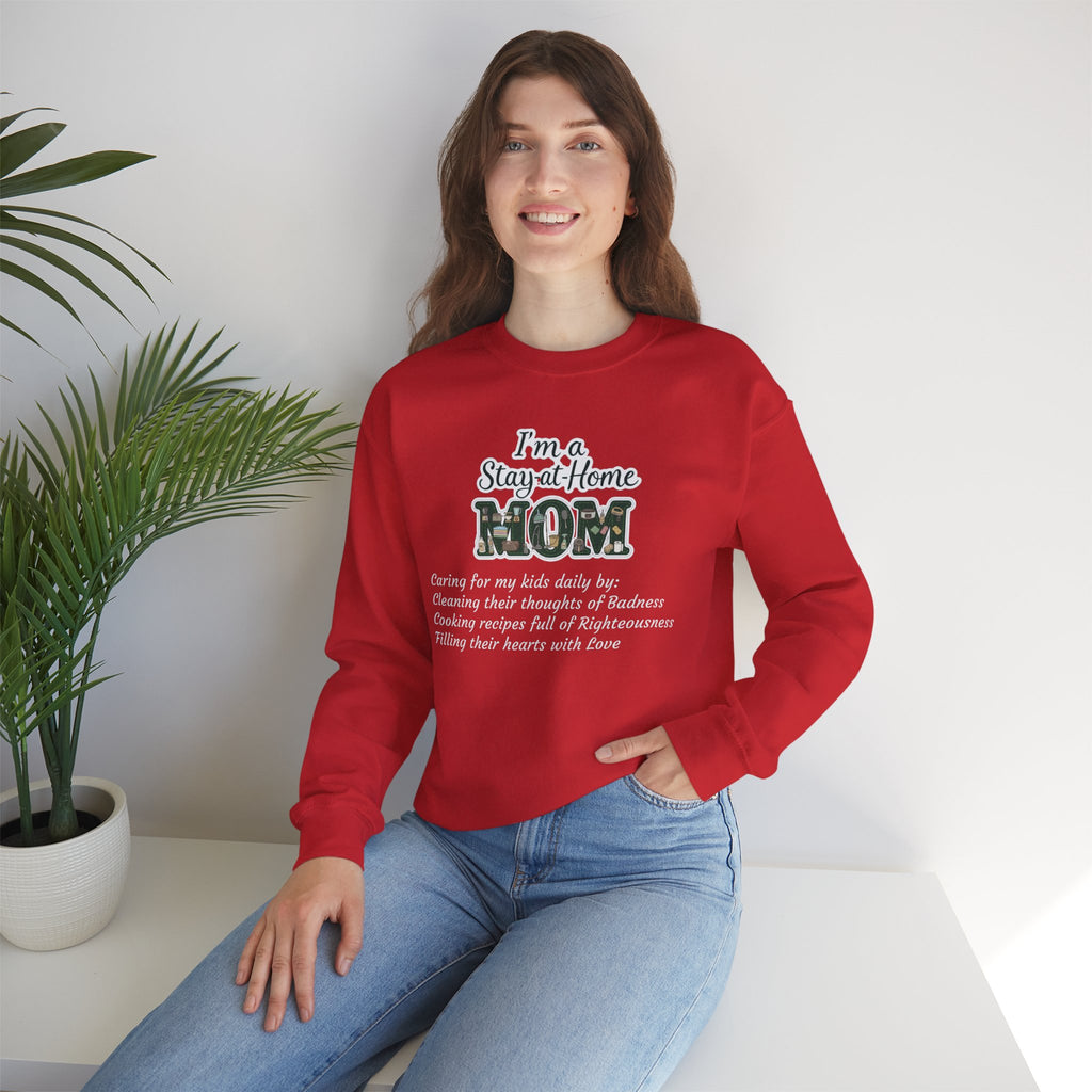 Stay at Home Mom Sweatshirt — 'I'm a Stay at Home MOM' Cozy Crewneck for Mothers