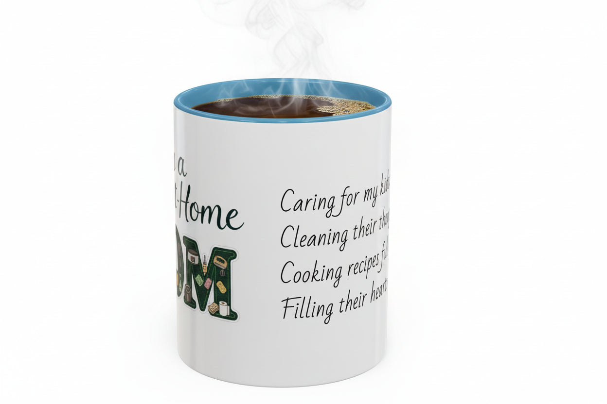 Mama Home Coffee Mug — Inspirational "Praying for My Kids" Accent Mug (11/15oz)