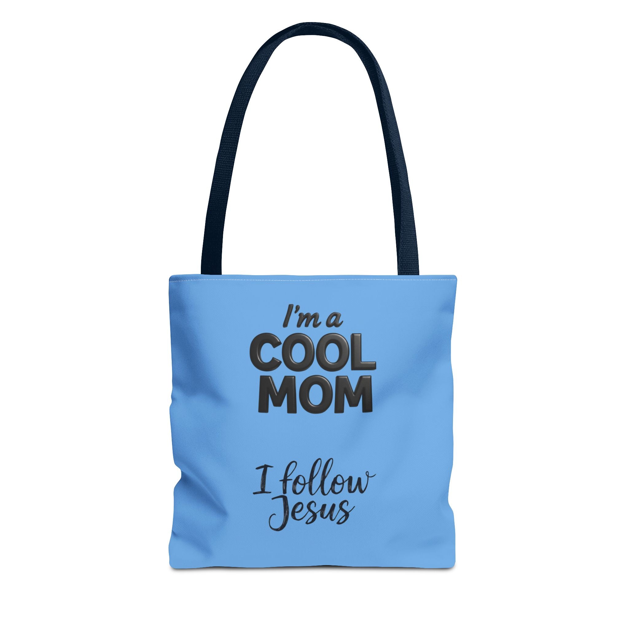 Cool Mom Tote Bag – "I Follow Jesus" Christian Faith Beach & Grocery Tote