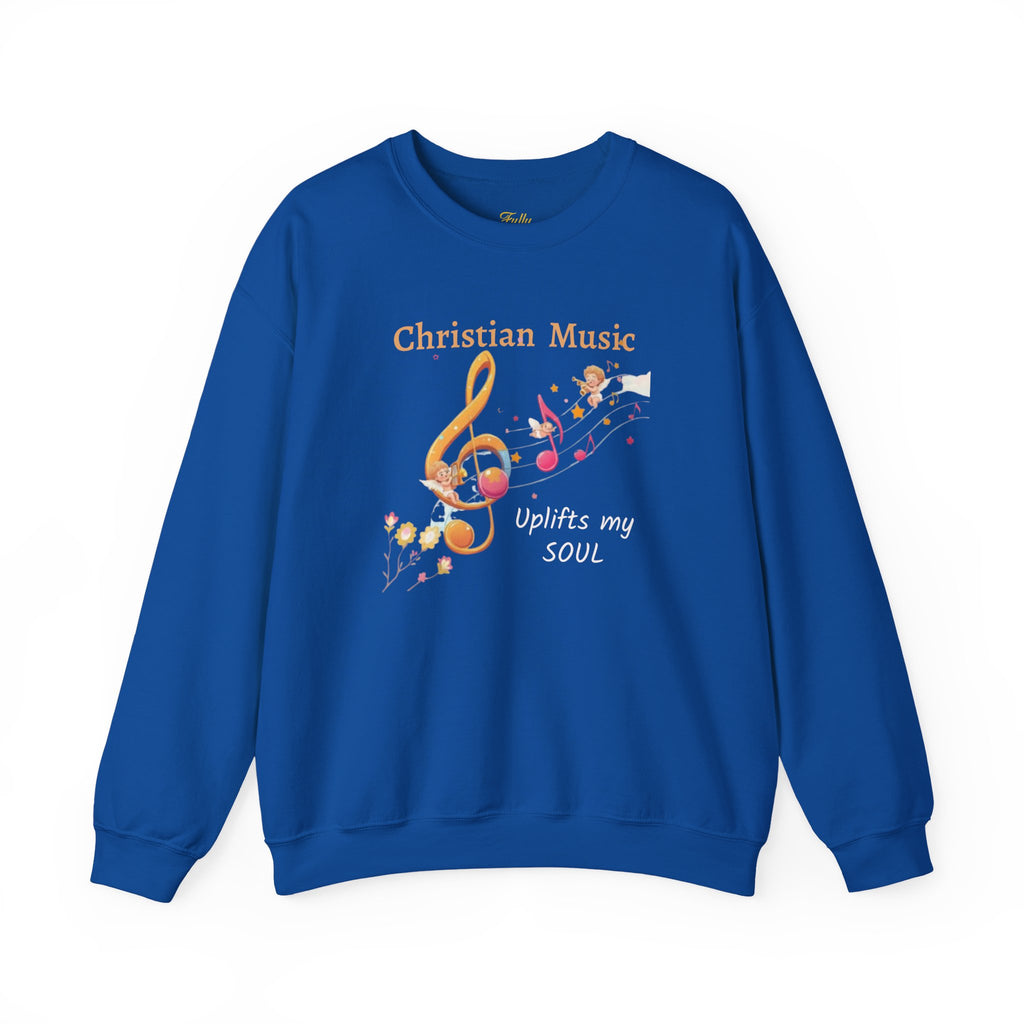 Christian Music Uplifts My Soul Crewneck Sweatshirt