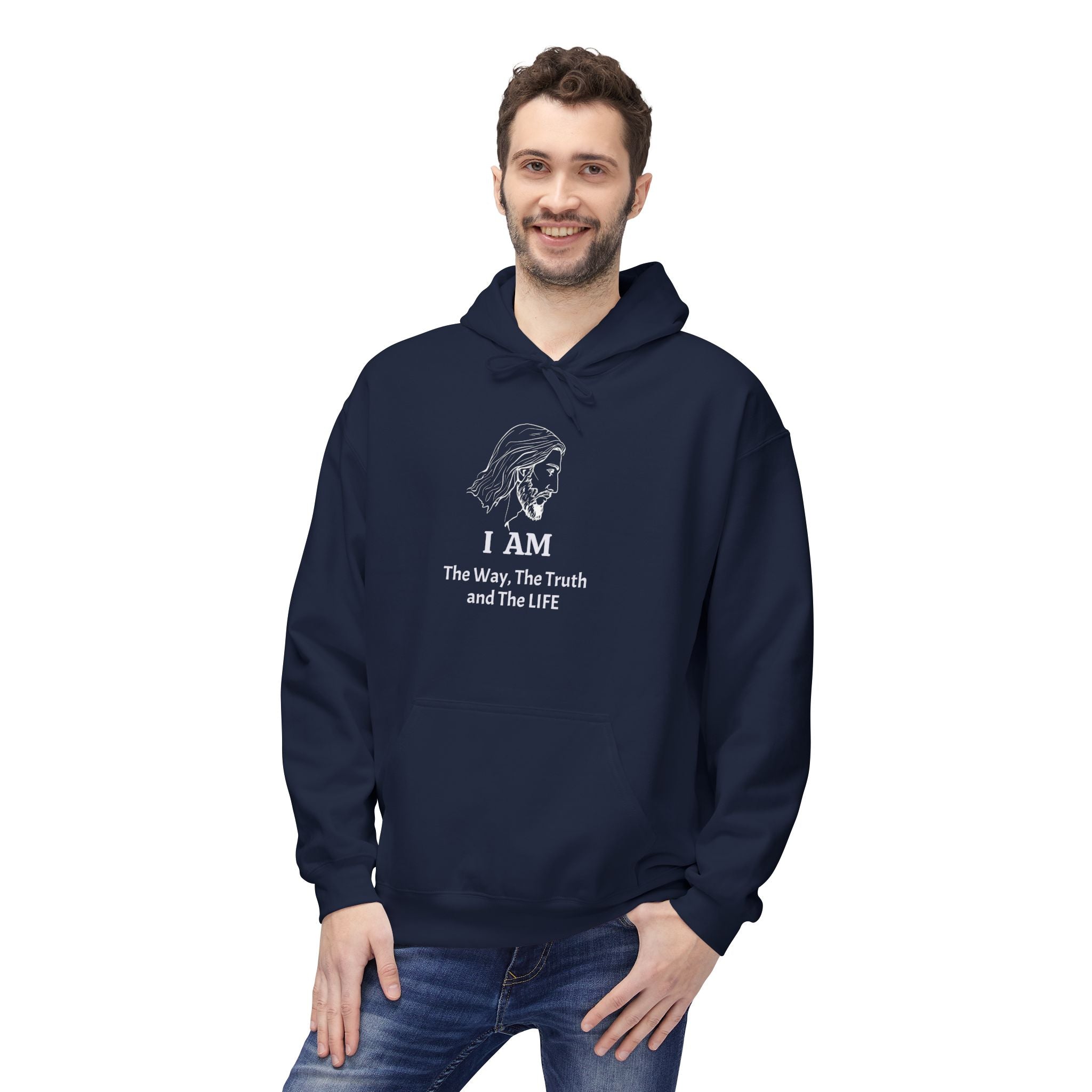 I AM Jesus Hoodie — "I AM The way, The truth and The LIFE" Christian Faith Pullover
