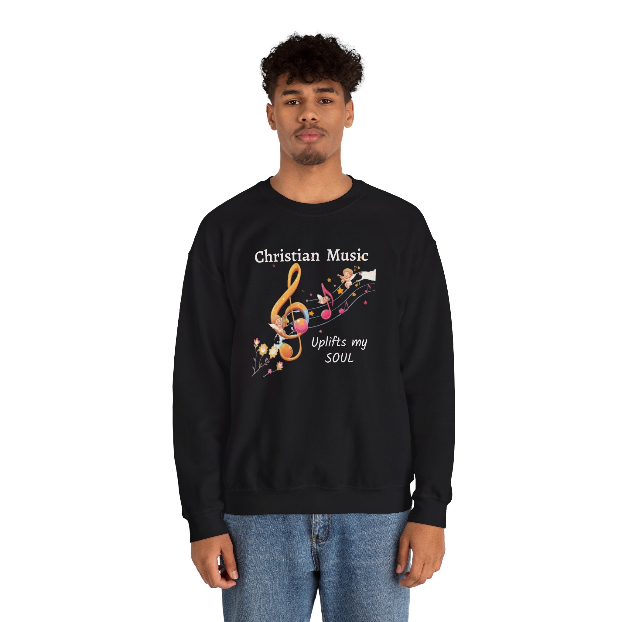 Christian Music Uplifts My Soul Crewneck Sweatshirt