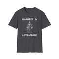 Christian Graphic Jesus  "His Heart is Love Peace" T-shirt – Christian faith apparel & gifts | Fully Christian Apparel