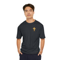 Gold Cross Performance T-Shirt — Christian Faith Athletic Tee – Christian faith apparel & gifts | Fully Christian Apparel