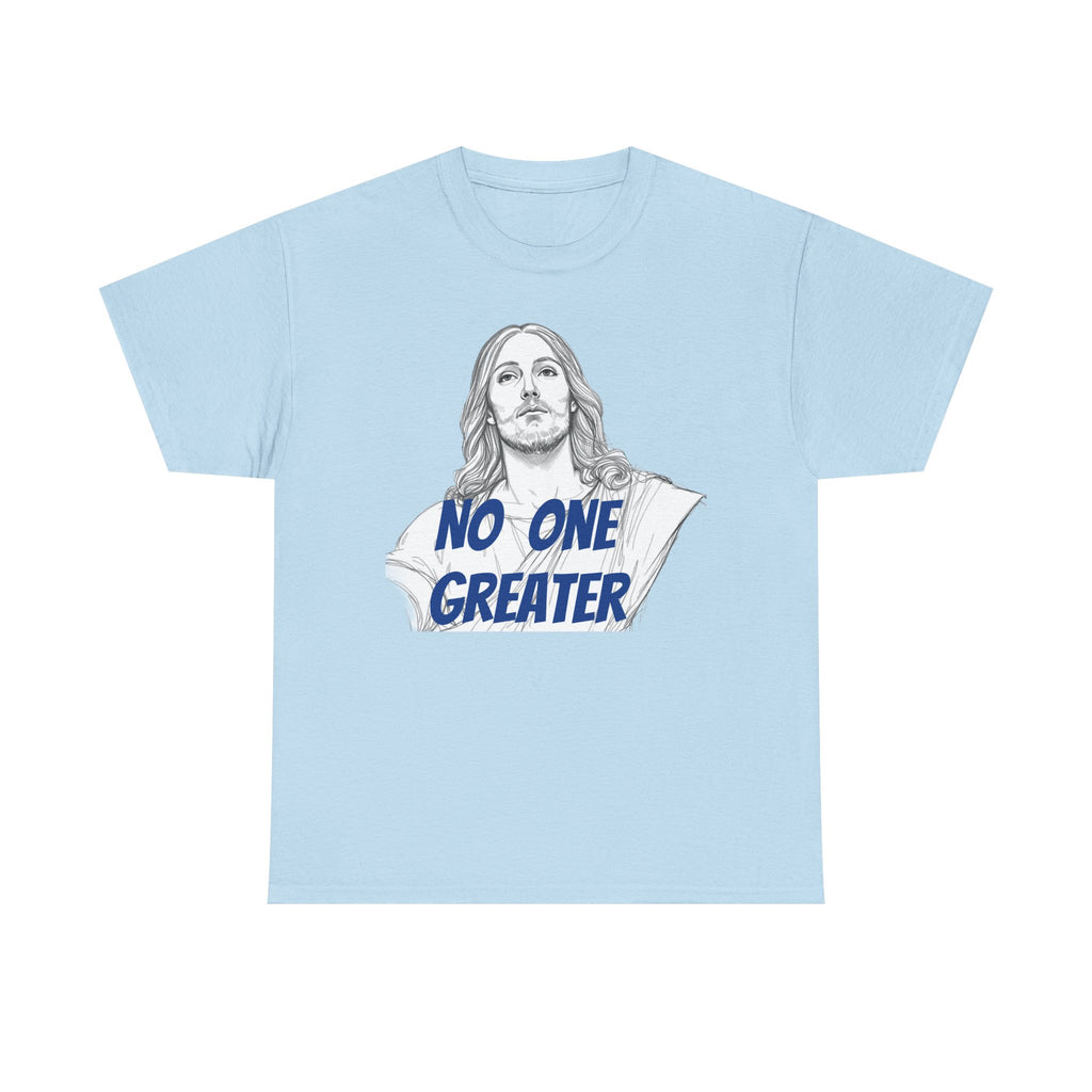 Inspirational Tee - NO ONE GREATER Unisex Heavy Cotton – Christian faith apparel & gifts | Fully Christian Apparel