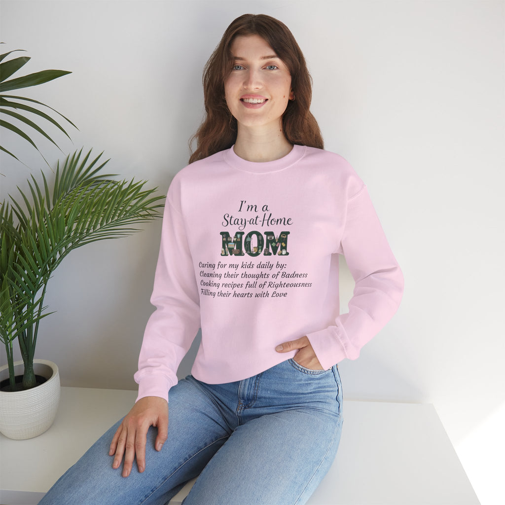 Stay at Home Mom Sweatshirt — 'I'm a Stay at Home MOM' Cozy Crewneck for Mothers