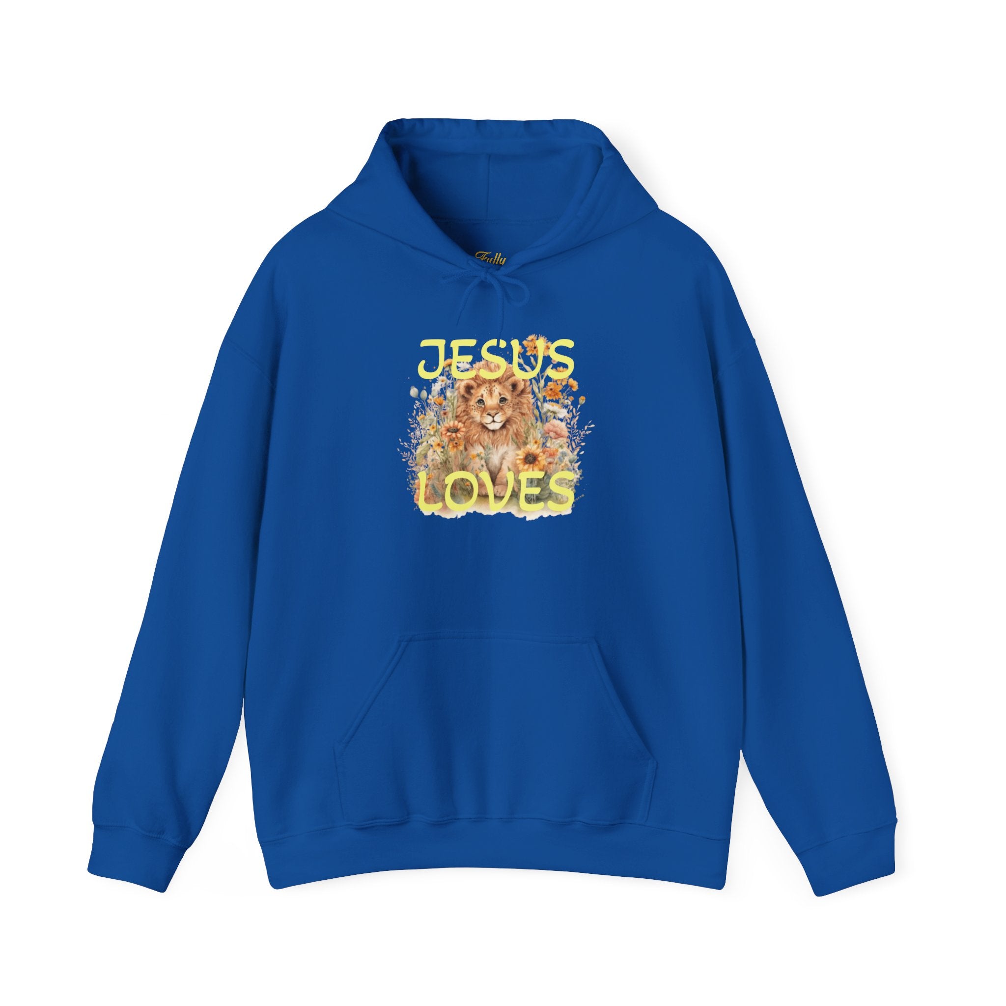 Jesus Loves Lion Hoodie - Faith-Inspired Christian Pullover