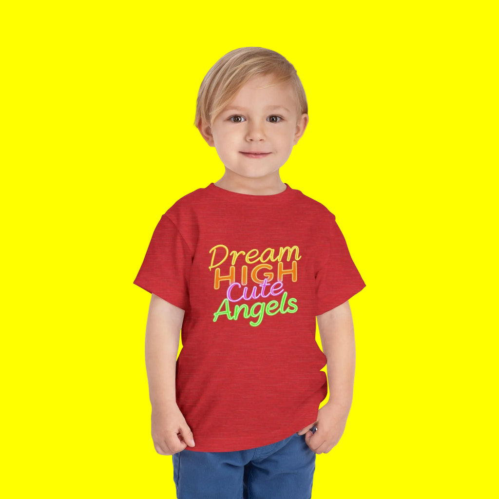 Dream High Cute Angels Toddler T-Shirt – Colorful Inspirational Kids Tee-2T to 5T