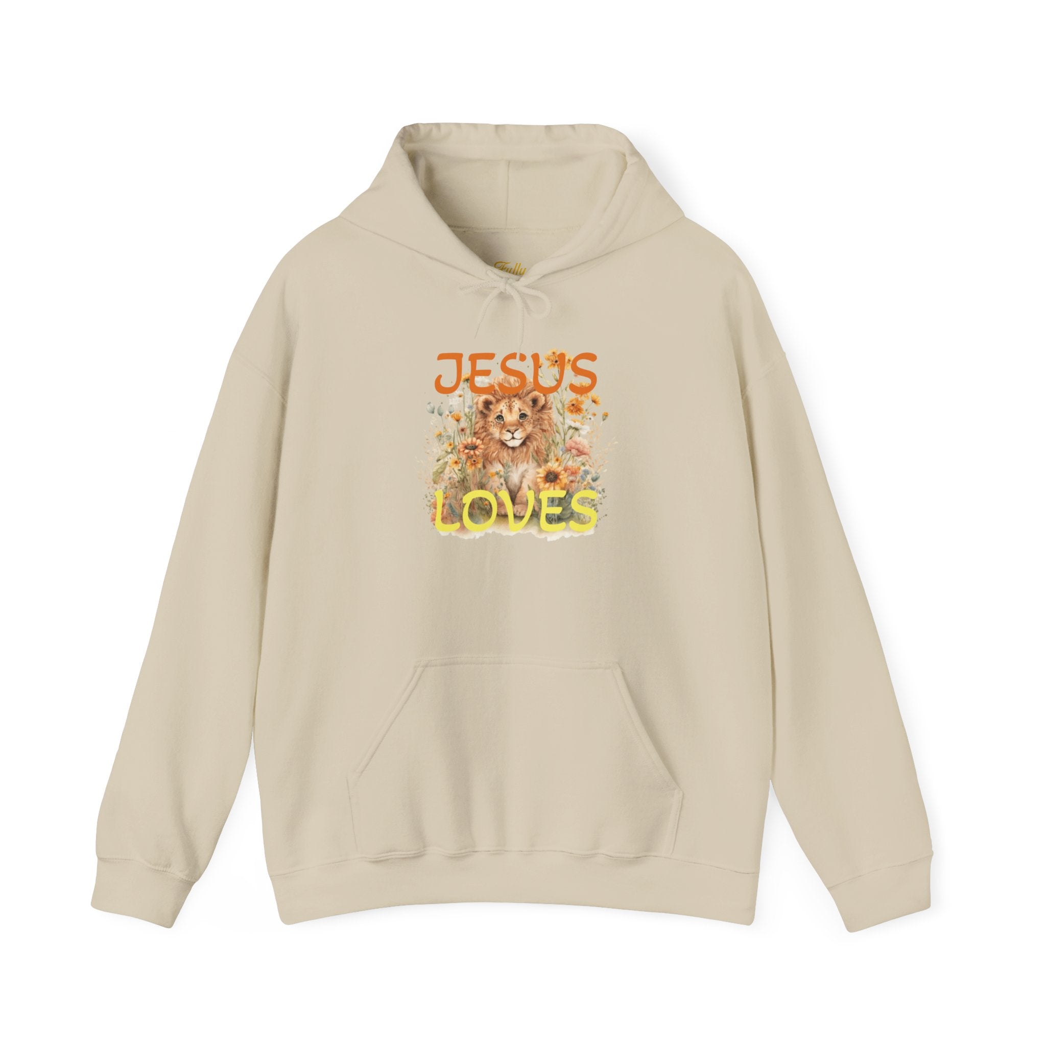 Jesus Loves Lion Hoodie - Faith-Inspired Christian Pullover