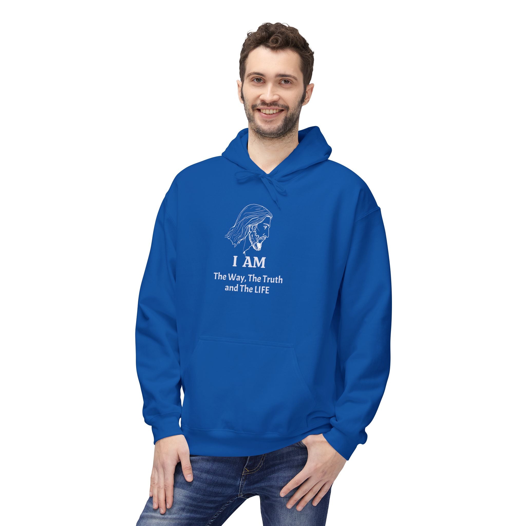 I AM Jesus Hoodie — "I AM The way, The truth and The LIFE" Christian Faith Pullover