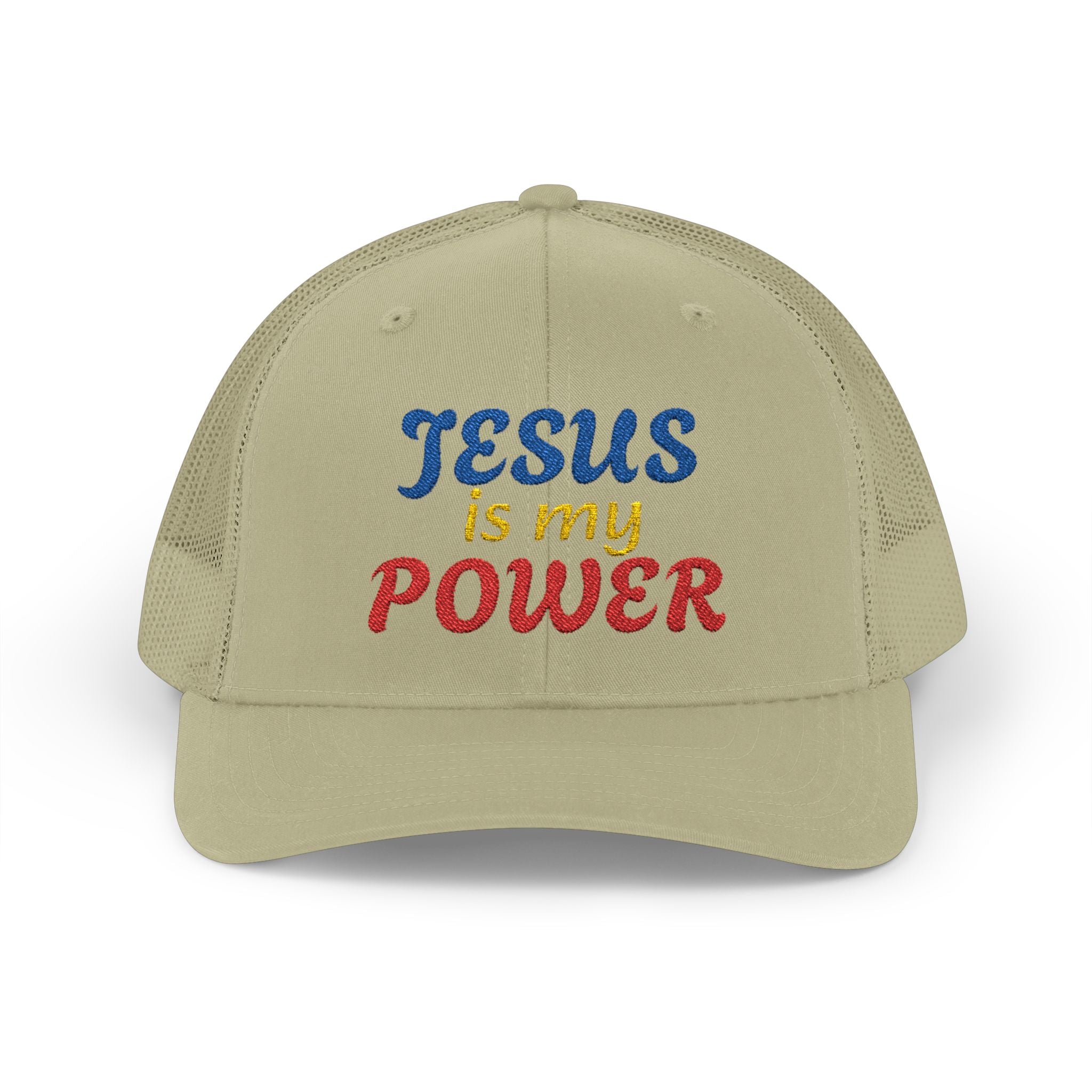 Embroidered "Jesus is my Power" Snapback Cap