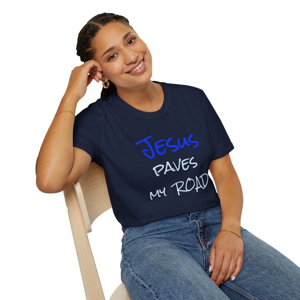 Jesus Paves My Road T-Shirt — Christian Faith Inspirational Tee