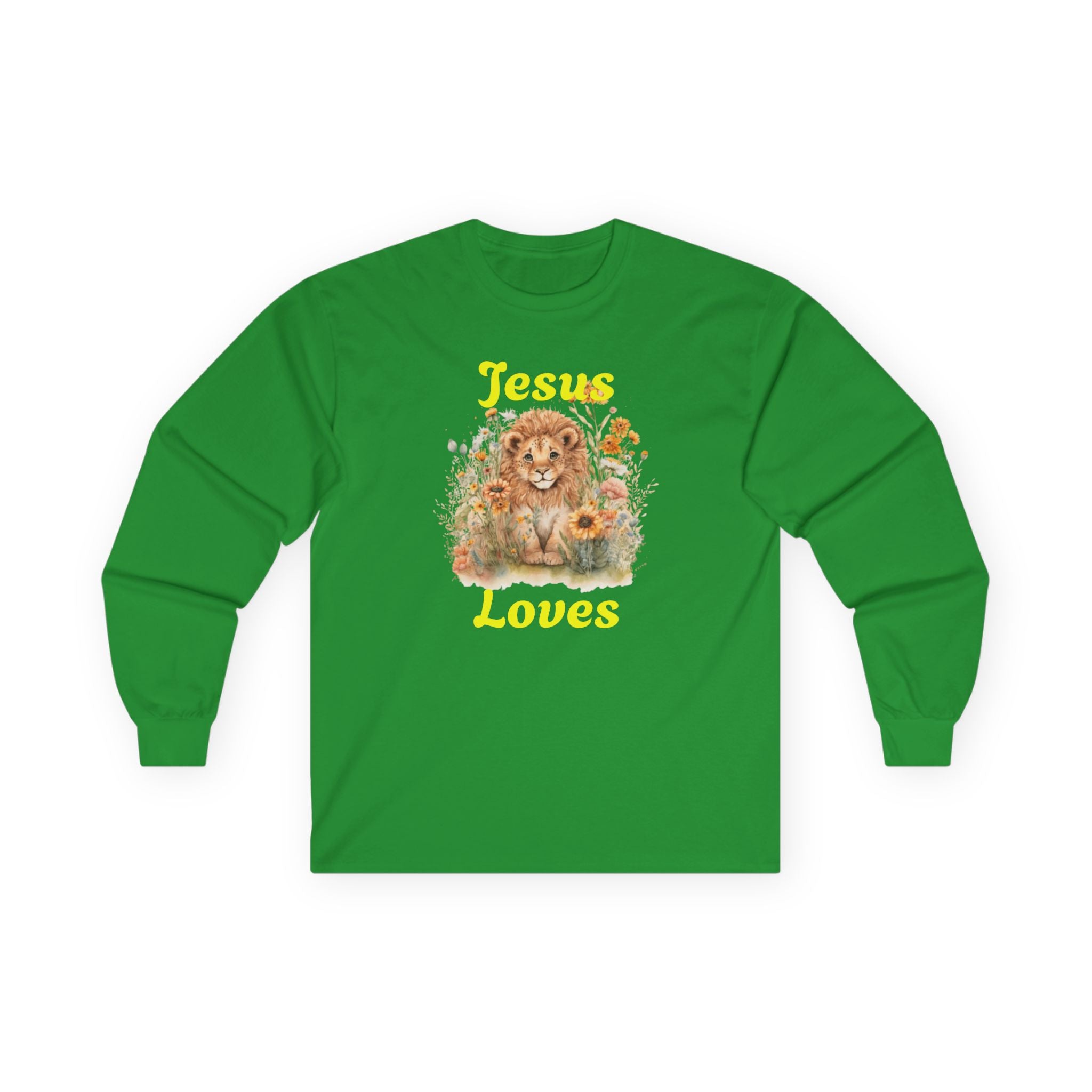 Jesus Loves Lion Cub Long Sleeve Tee