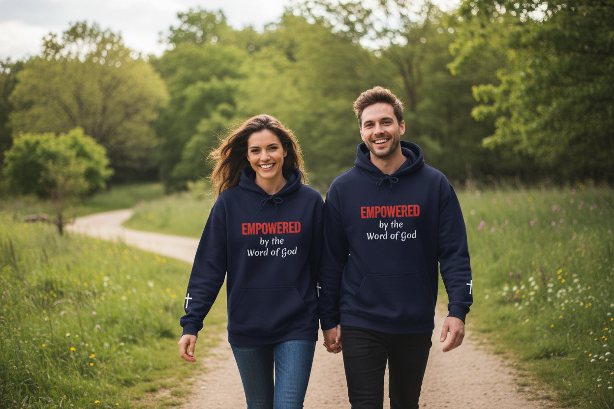Empowered by the Word of God Hoodie — Christian Faith Inspirational Pullover