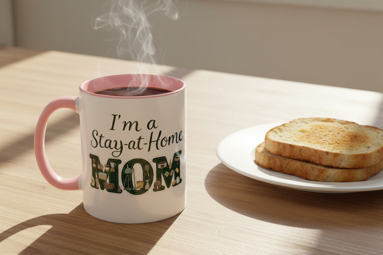 Mama Home Coffee Mug — Inspirational "Praying for My Kids" Accent Mug (11/15oz)