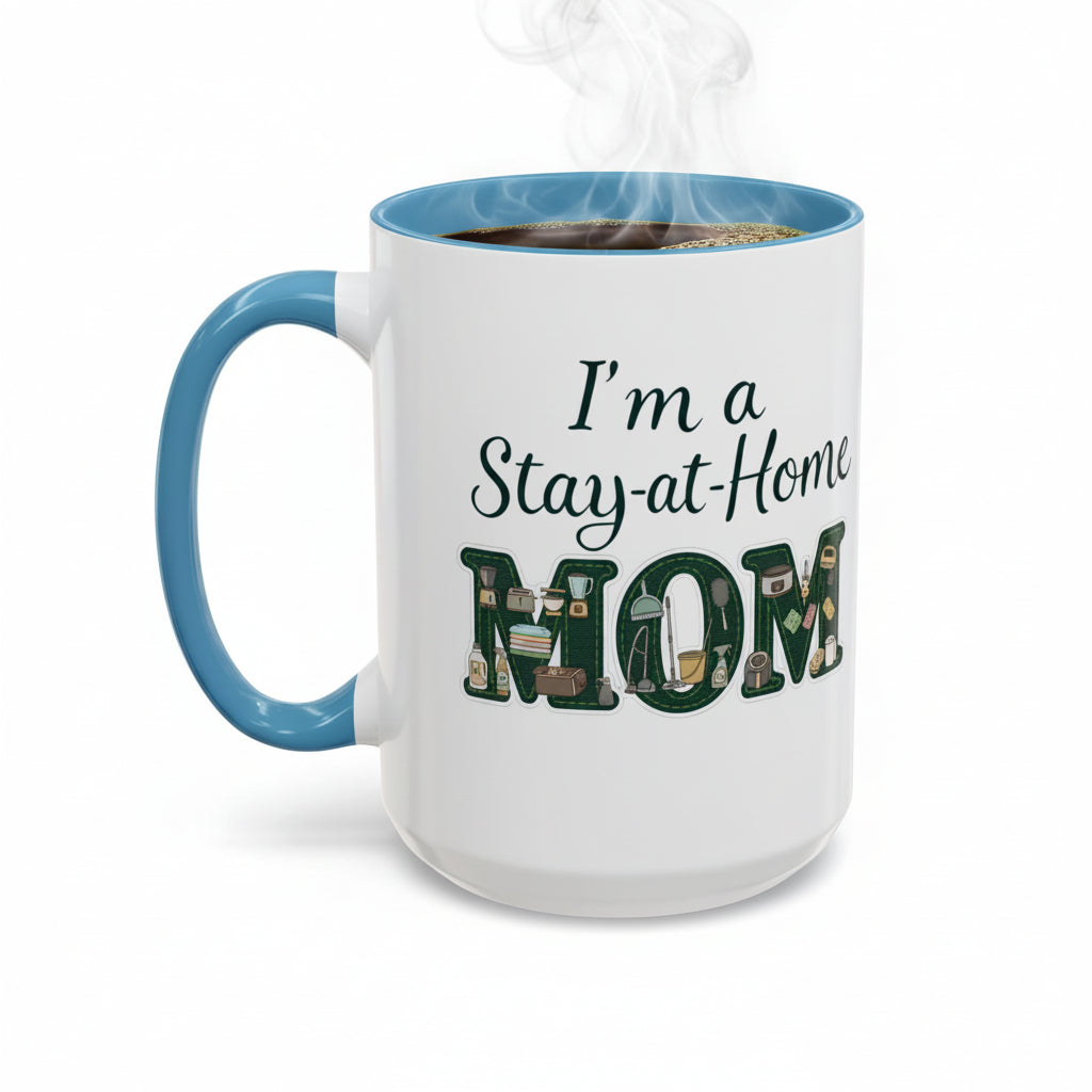 Mama Home Coffee Mug — Inspirational "Praying for My Kids" Accent Mug (11/15oz)