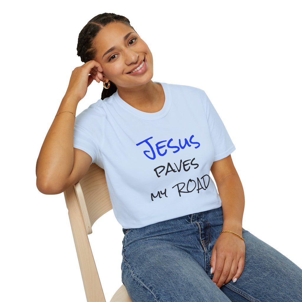 Jesus Paves My Road T-Shirt — Christian Faith Inspirational Tee