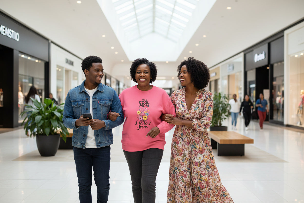 Cool Mom I Follow Jesus Sweatshirt – Christian Mom Crewneck