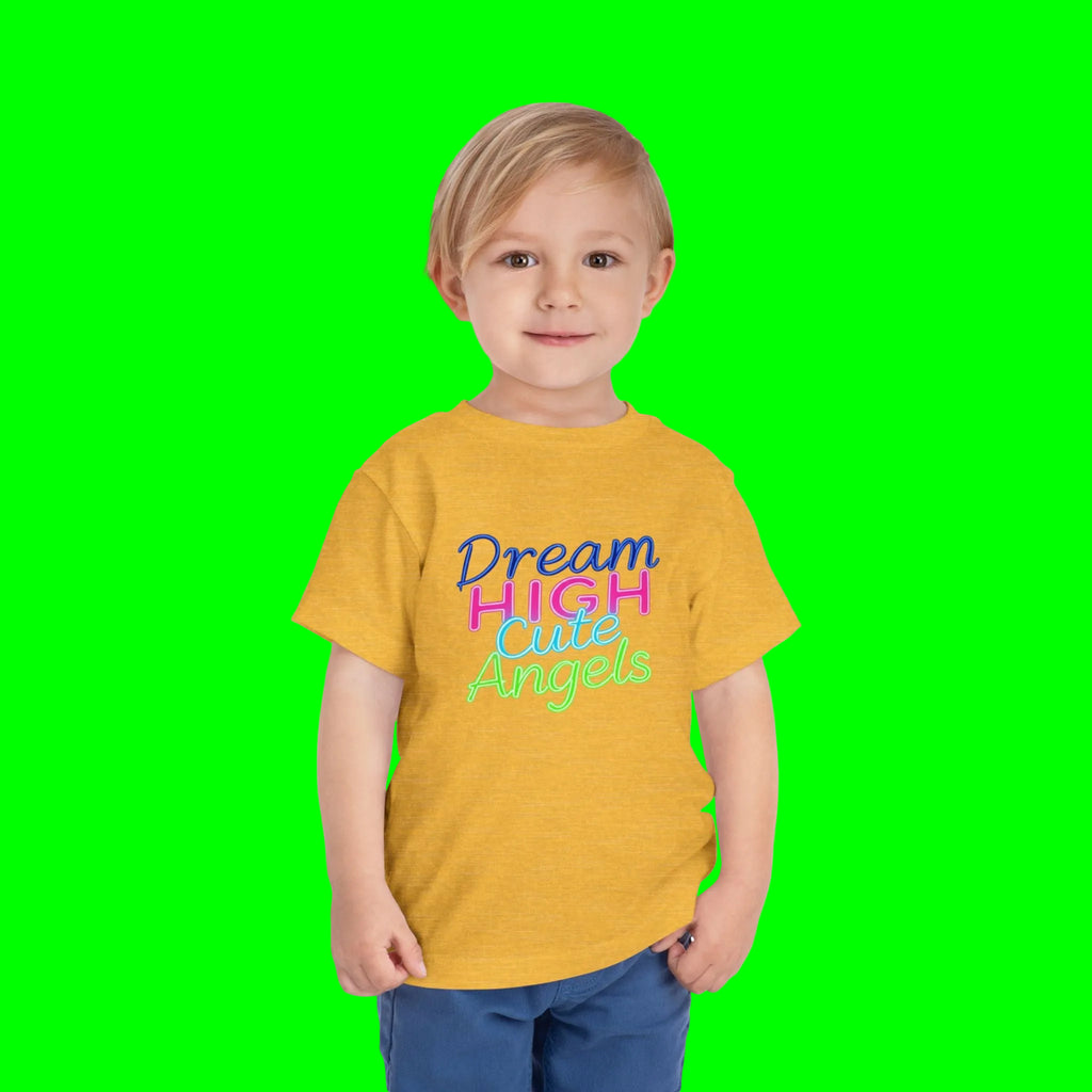 Dream High Cute Angels Toddler T-Shirt – Colorful Inspirational Kids Tee-2T to 5T