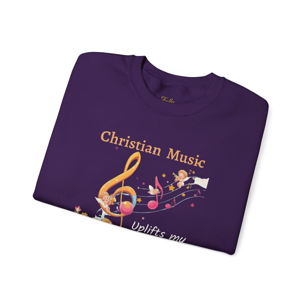 Christian Music Uplifts My Soul Crewneck Sweatshirt
