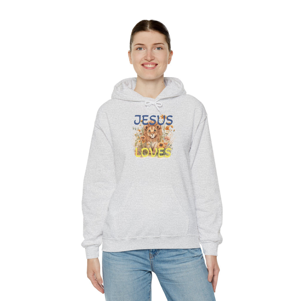 Jesus Loves Lion Hoodie - Faith-Inspired Christian Pullover – Christian faith apparel & gifts | Fully Christian Apparel