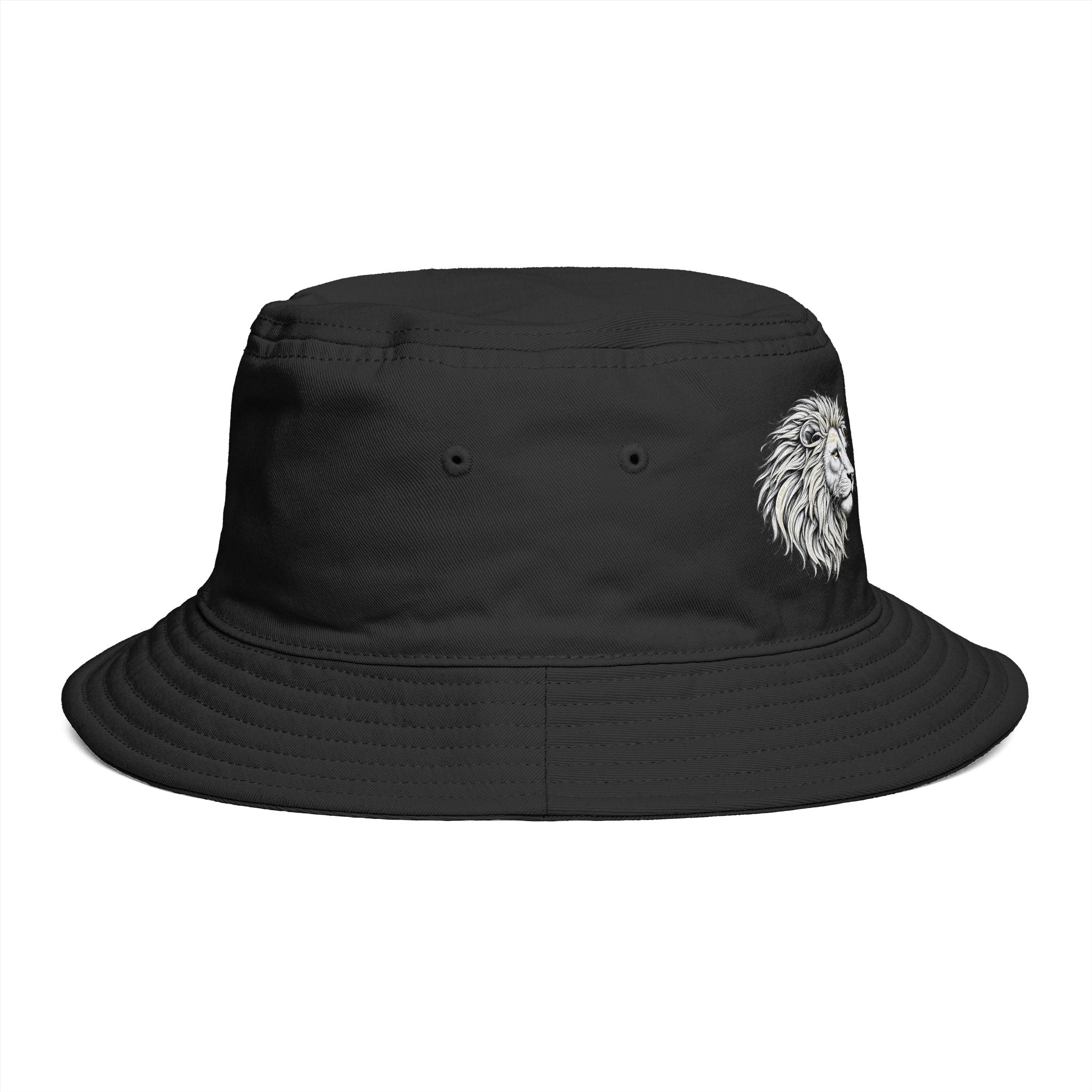 Bucket Hat — "The Righteous are as Bold as the Lion" Proverbs 28:1 Lion Graphic – Christian faith apparel & gifts | Fully Ch