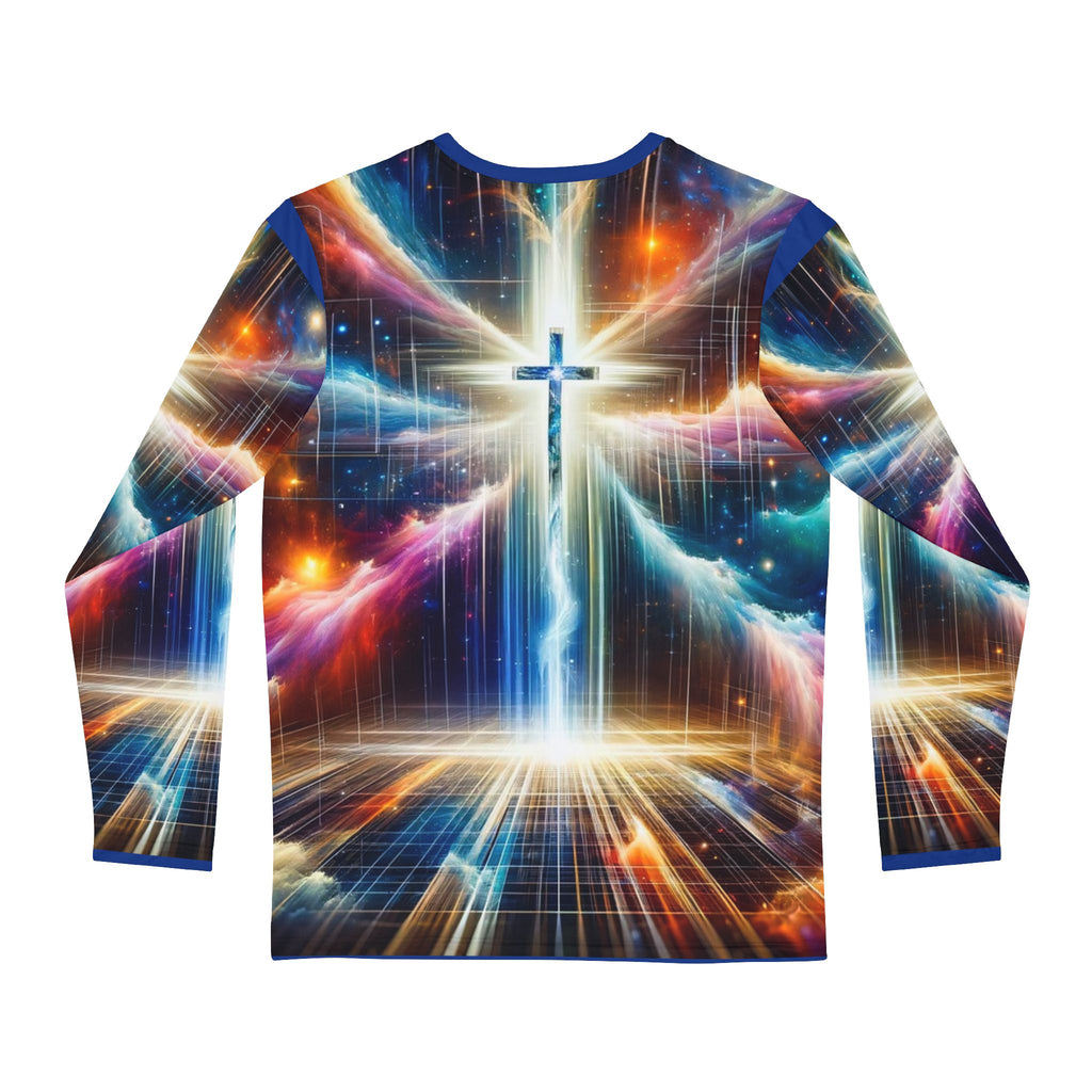 Cosmic Cross Men's Long Sleeve Shirt – Christian faith apparel & gifts | Fully Christian Apparel