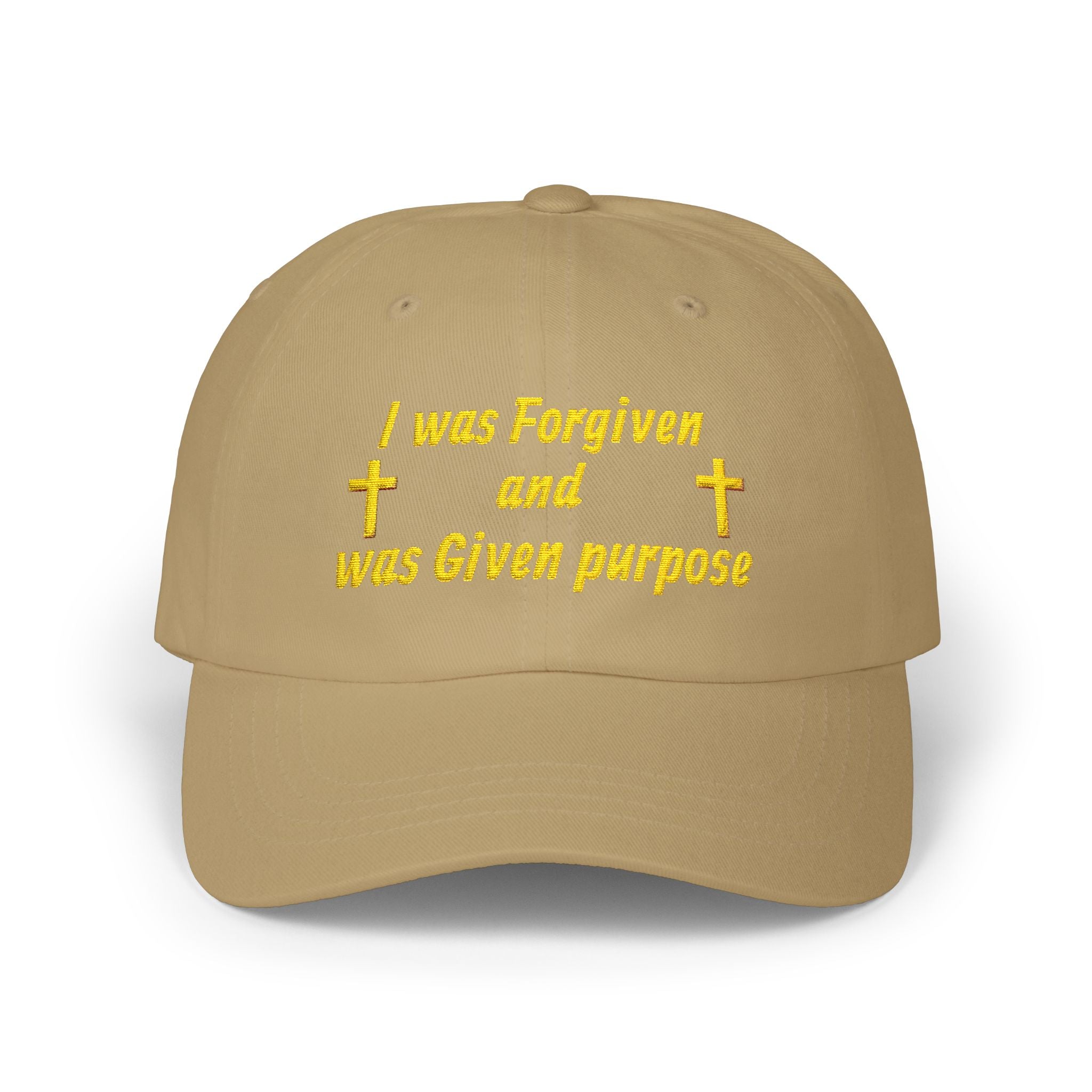Forgiven and Given Purpose Dad Cap – Christian Embroidered Baseball Hat