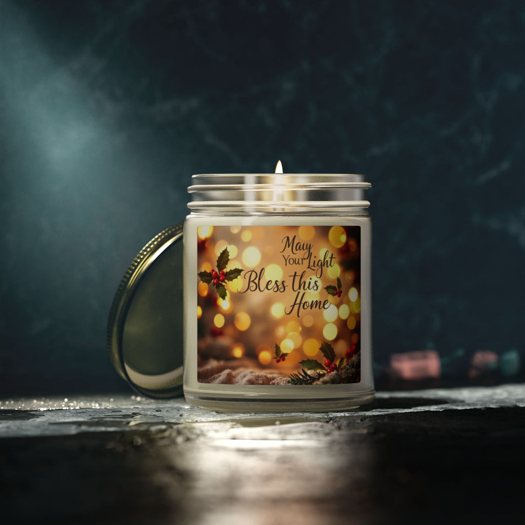 Scented Candle- 'May Your Light Bless This Home' (4oz, 9oz)