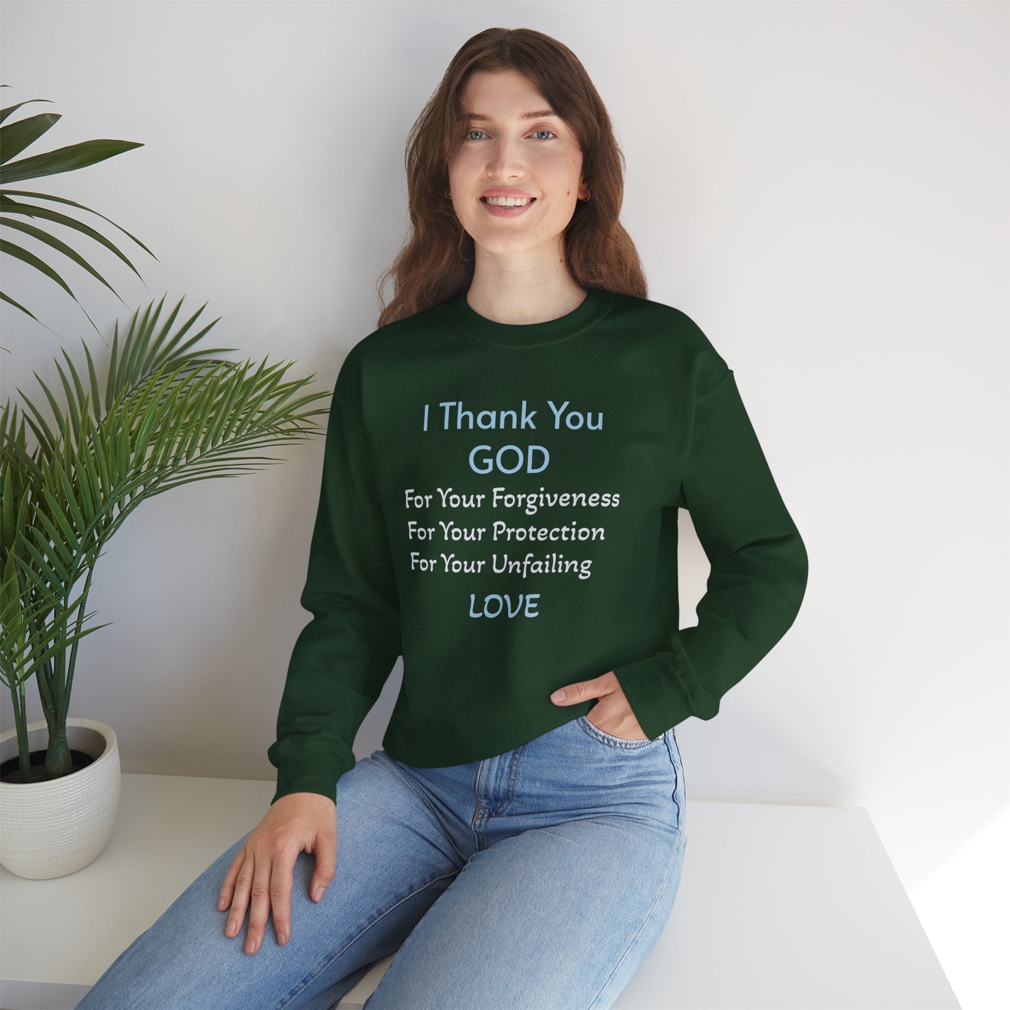 Faith Thank You God Sweatshirt — "I Thank You GOD" Inspirational Crewneck