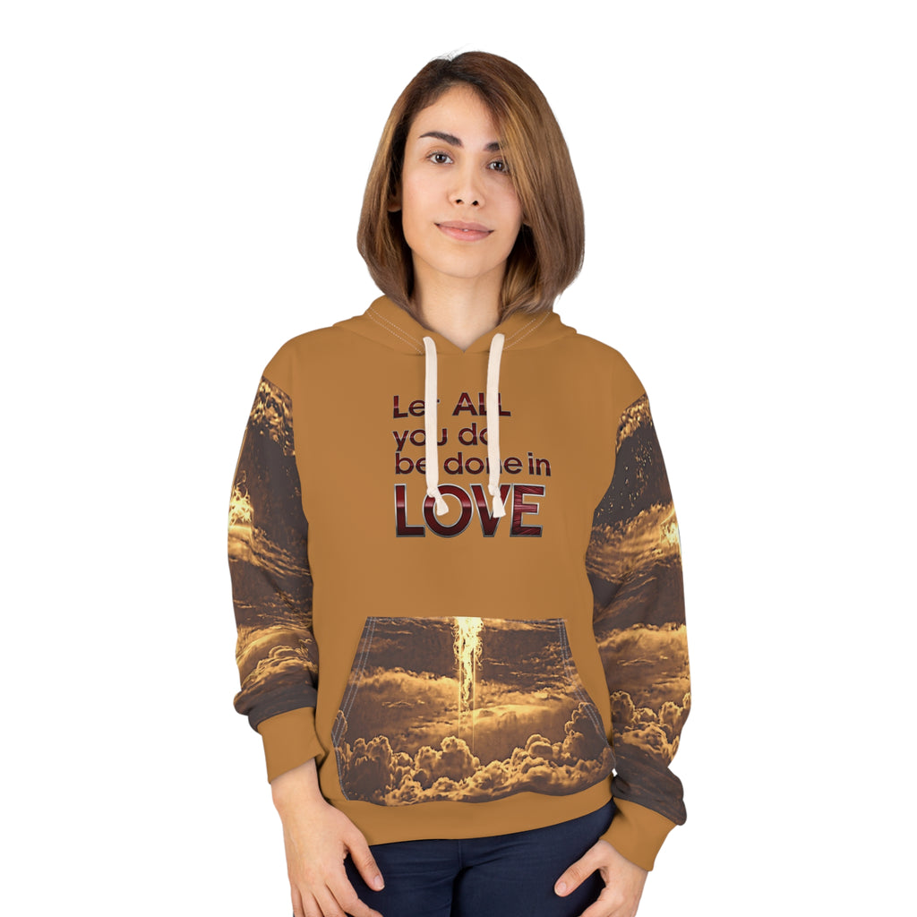 Inspirational "Let all you Do" Hoodie -  Unisex Pullover – Christian faith apparel & gifts | Fully Christian Apparel