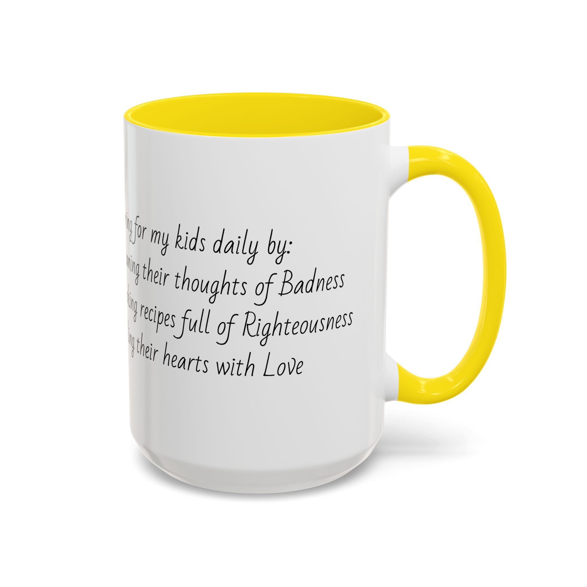 Mama Home Coffee Mug — Inspirational "Praying for My Kids" Accent Mug (11/15oz)