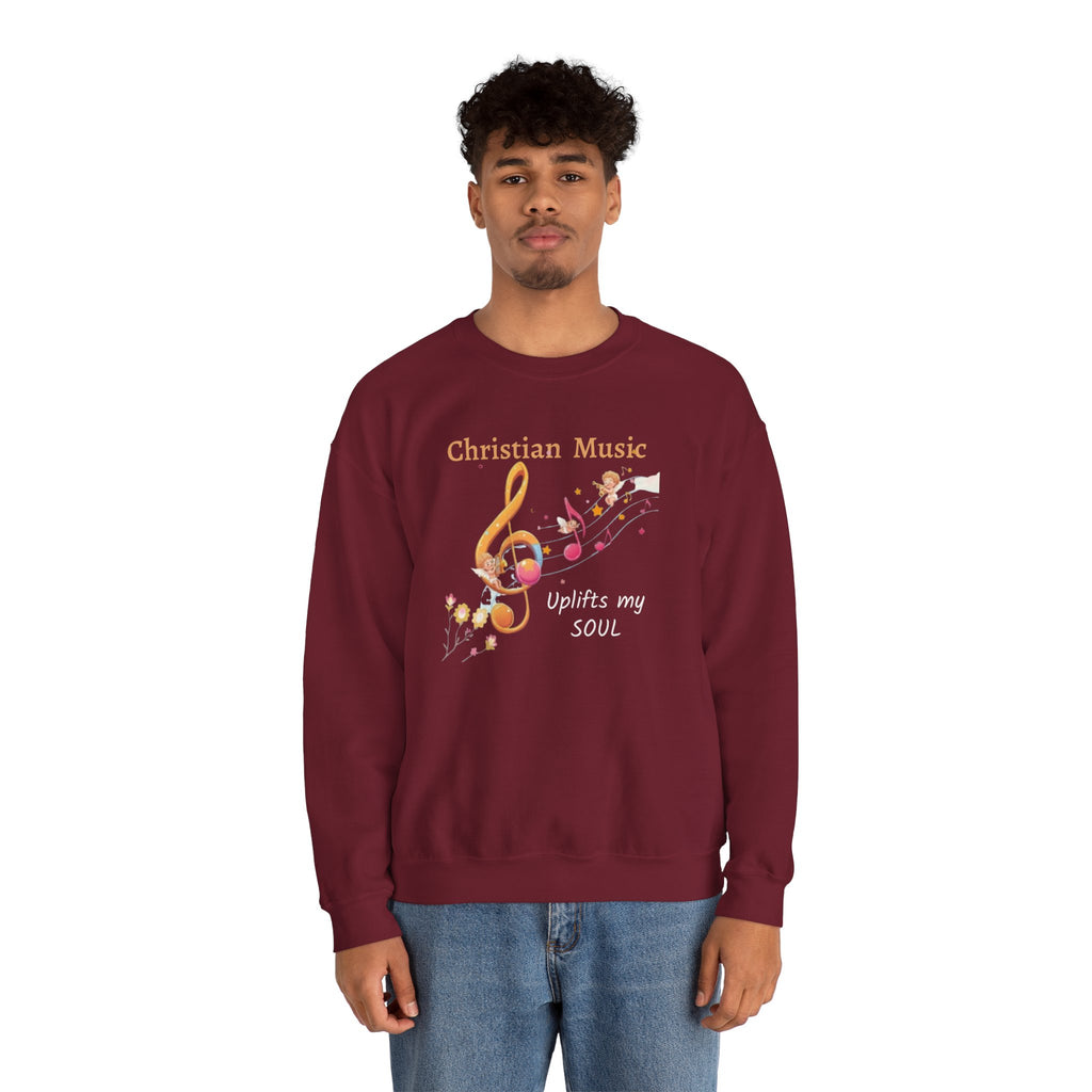 Christian Music Uplifts My Soul Crewneck Sweatshirt