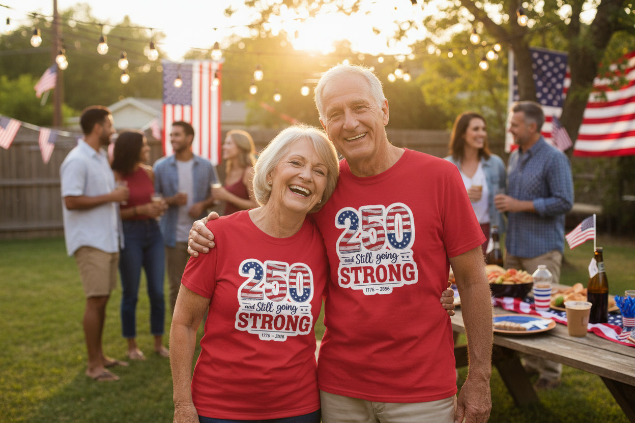 250 and Still Going Strong T-Shirt — Patriotic Anniversary Tee