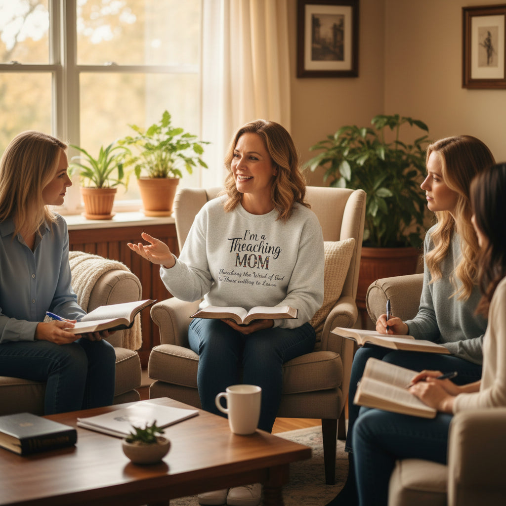 Teaching Mom Sweatshirt — "I'm a Teaching MOM" Christian Faith Crewneck